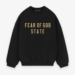 Essentials Fear of God State Crewneck Sweatshirt Black Size Small NEW w/tags